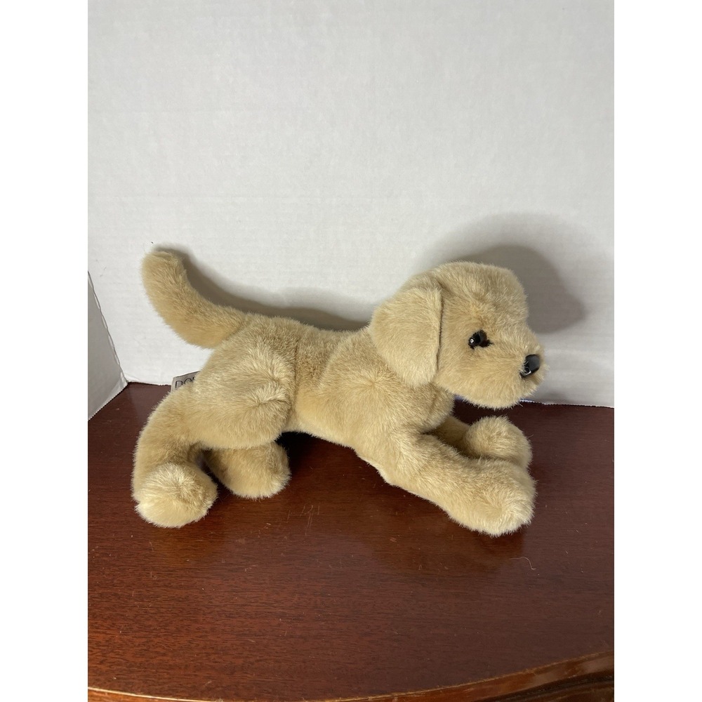 RARE Douglas Pink Tag 10 Inch Golden Lab Puppy Plush Stuffed Animal Cuddle Toys